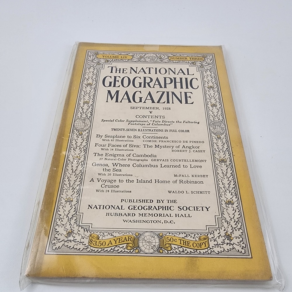 National Geographic Magazine September 1928 No  Insert